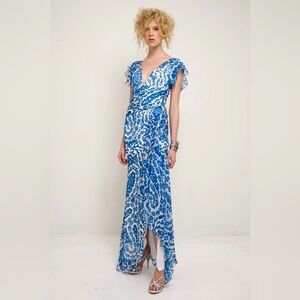 Douglas Hannant Maxi Dress Blue/White 45363
